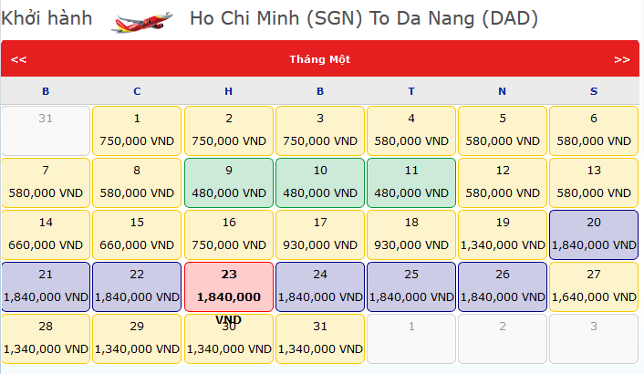 Vé máy bay Tết Bình Dương đi Đà Nẵng của Jetstar