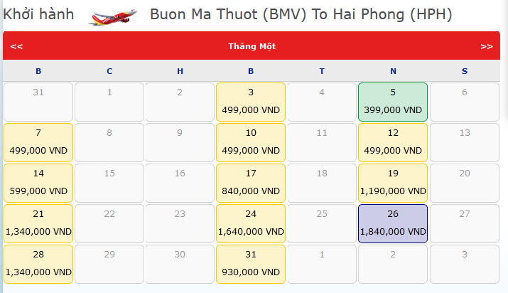 Vé-máy-bay-tết-Buôn-Ma-Thuột-Hải-Phòng