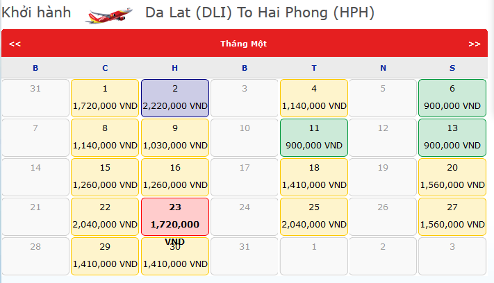 vé-máy-bay-tết-Đà-Lạt-Hải-Phòng