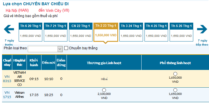 vé-máy-bay-tết-Hà-Nội-Vinh