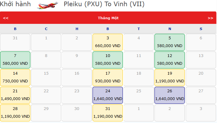 vé-máy-bay-tết-Pleiku-Vinh